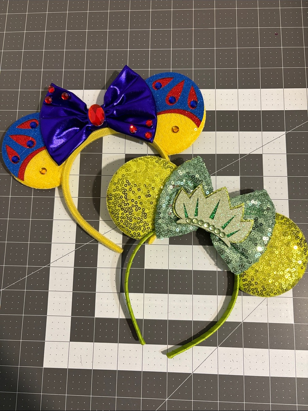 Disney Princess Tiana and Snow White mouse ears